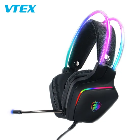 Cheap Custom Wired Gamer Headphones USB RGB Lighting Sport Wholesale Customized Earphones Best Earphones Headphones Gaming Gamer 